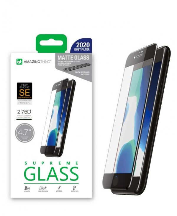 AMAZINGthing 2.75D Matte Tempered Glass for iPhone SE (2020)