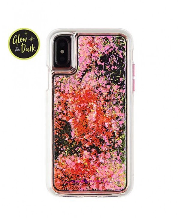 Case-Mate Glow Waterfall for iPhone Xs / X (Pink Glow)