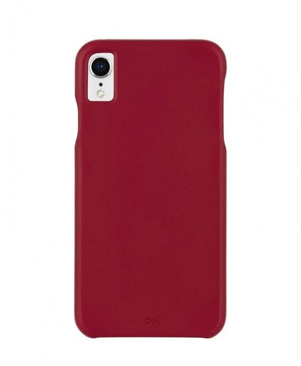 Case-Mate Barely There Leather for iPhone XR (Cardinal)