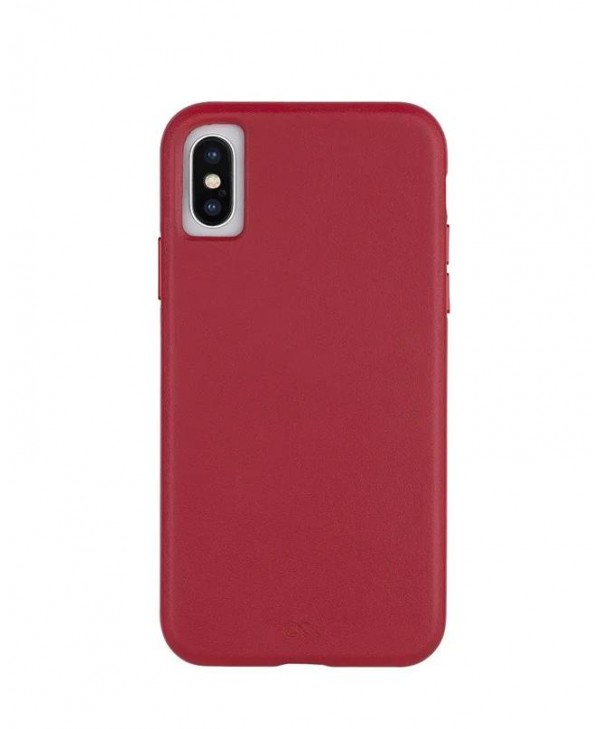 Case-Mate Barely There Leather for iPhone Xs / X (Cardinal)
