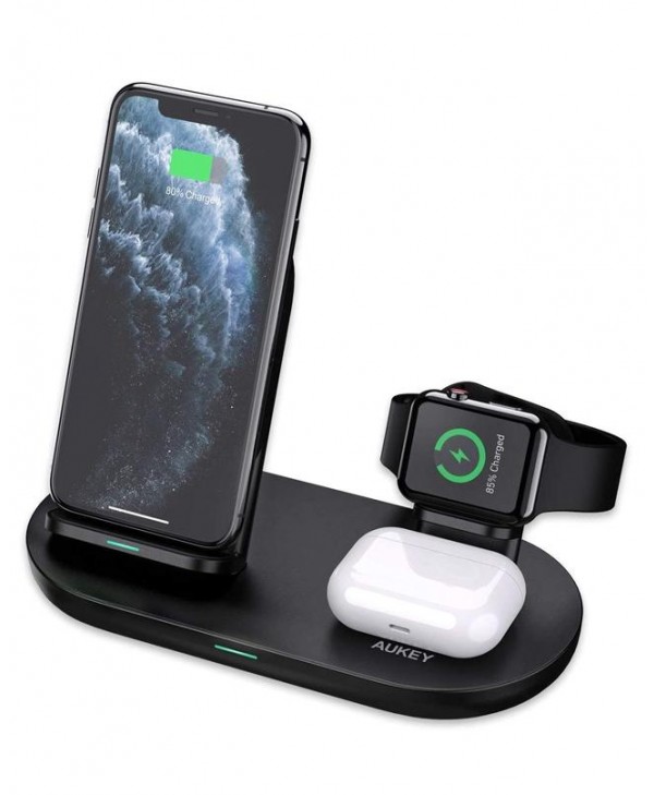 Aukey LC-A3 Aircore 3-in-1 Wireless Charging Station Stand