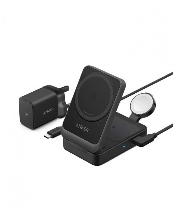 Anker MagGo 15W 3-in-1 Qi2 Wireless Charging Station