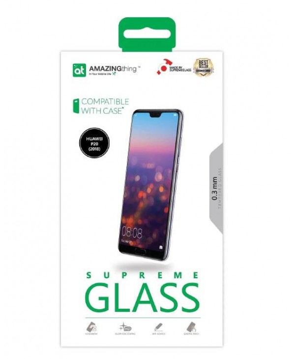 AMAZINGthing Huawei P20 2.5D Full Cover, Full Glue SupremeGlass 