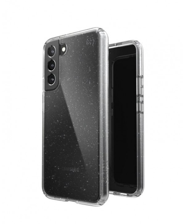 Speck Presidio Perfect-Clear with Glitter Galaxy S22 Plus case