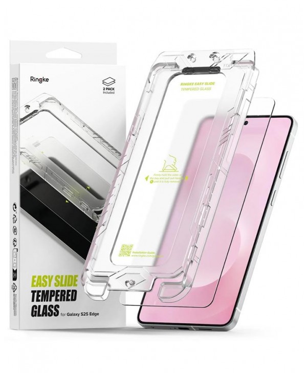 Ringke Galaxy S25 Edge Easy Slide Tempered Glass Screen Protector (2-Pack)