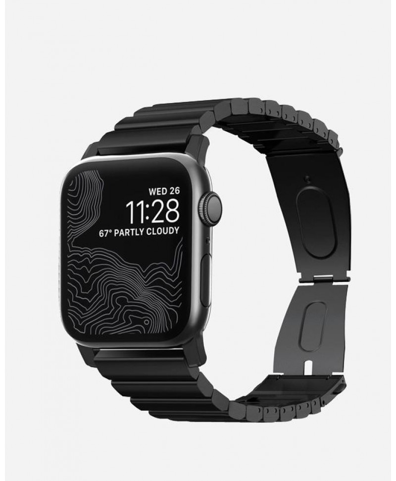 Buy Nomad Steel Band for Apple Watch 42 44mm Black Hardware MOBY Singapore