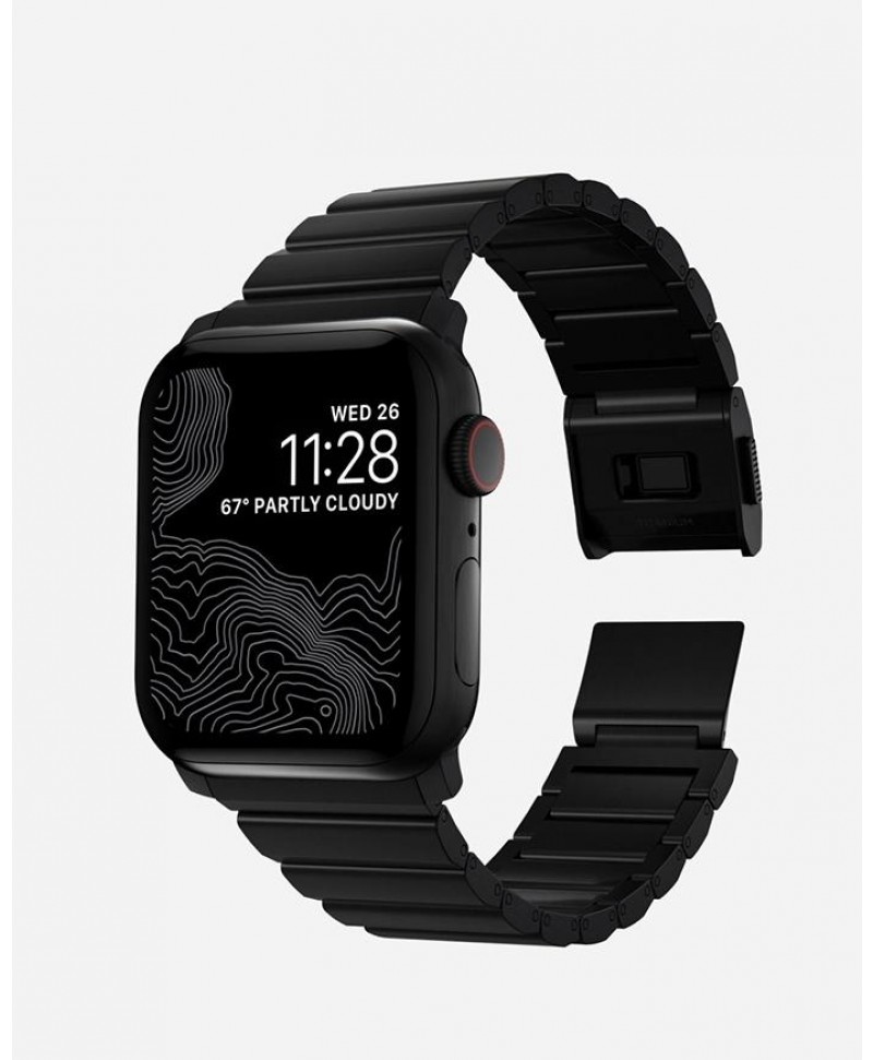 Buy Nomad Titanium Band for Apple Watch 49 45 44 42mm Black Hardware MOBY Singapore