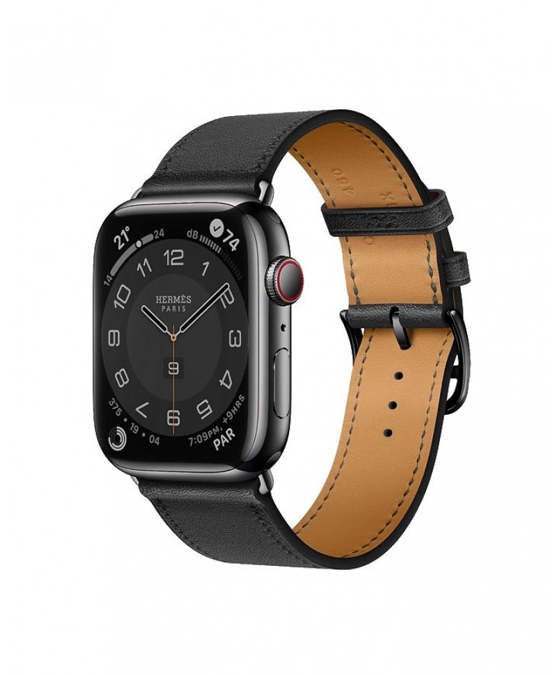 Buy Apple Watch Hermes Band 45mm Noir Attelage Single Tour MOBY Singapore
